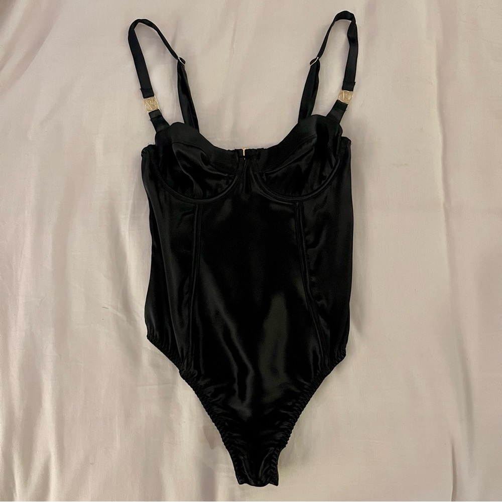 Victoria's Secret Black Corset Bodysuit